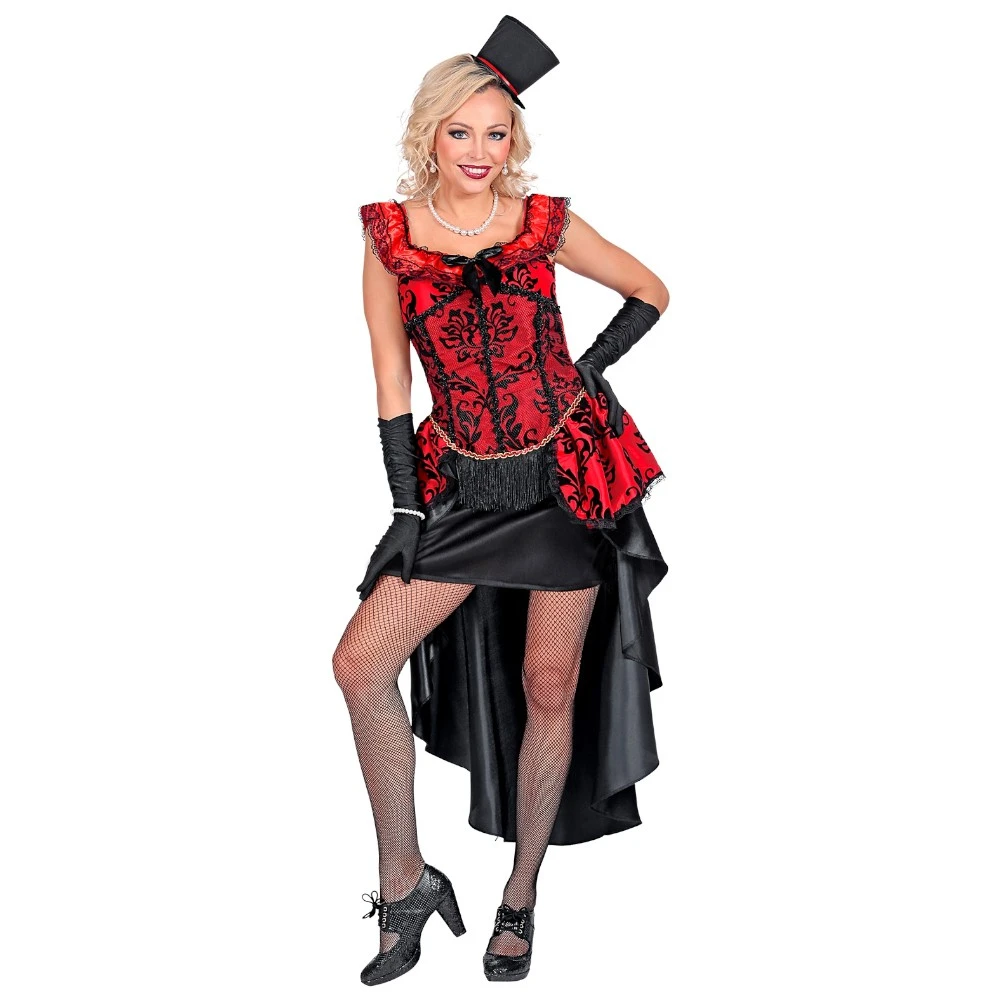 DÉGUISEMENT BURLESQUE ROBE ASYMÉTRIQUE ROUGE FEMME 5 DÉGUISEMENT BURLESQUE ROBE ASYMÉTRIQUE ROUGE FEMME – Image 3