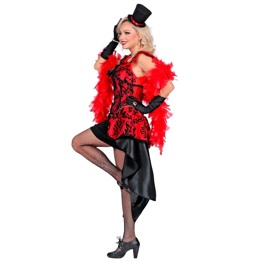 DÉGUISEMENT BURLESQUE ROBE ASYMÉTRIQUE ROUGE FEMME 7 DÉGUISEMENT BURLESQUE ROBE ASYMÉTRIQUE ROUGE FEMME – Image 5